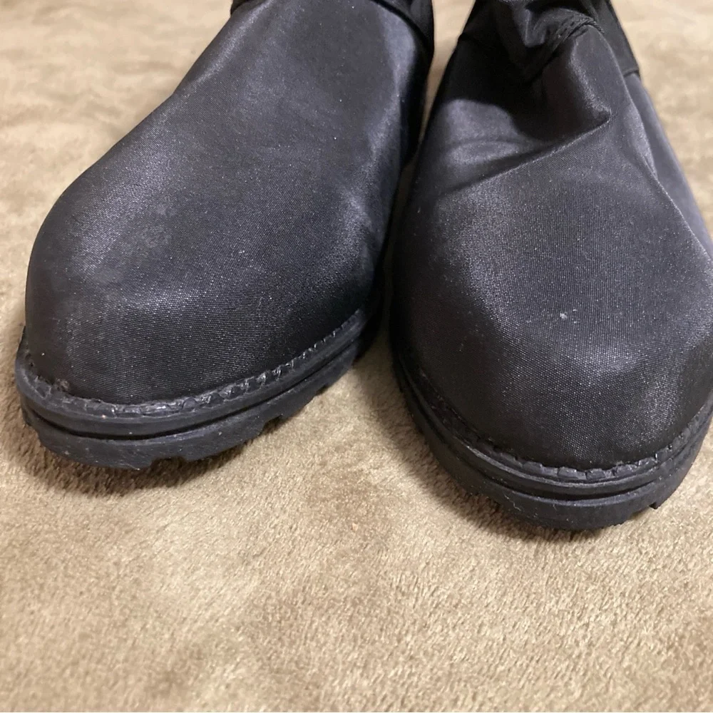 NWOT Coasters Vintage 80s Ankle Boots Fold Down Water Resistant Black Size 8M